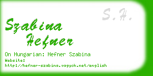 szabina hefner business card